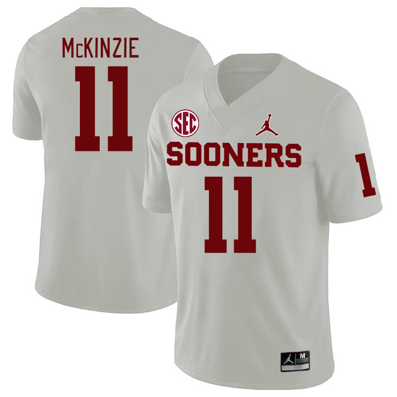 Men #11 Kobie McKinzie Oklahoma Sooners 2024 SEC Conference College Football Jerseys-White